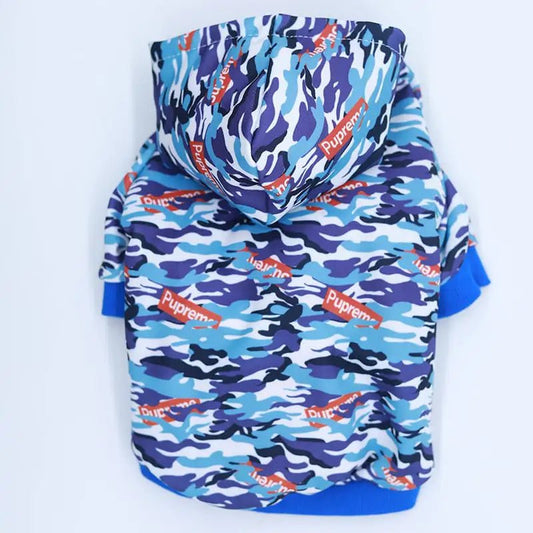 Camouflage Pet Hoodie with Printed Design - Zupora