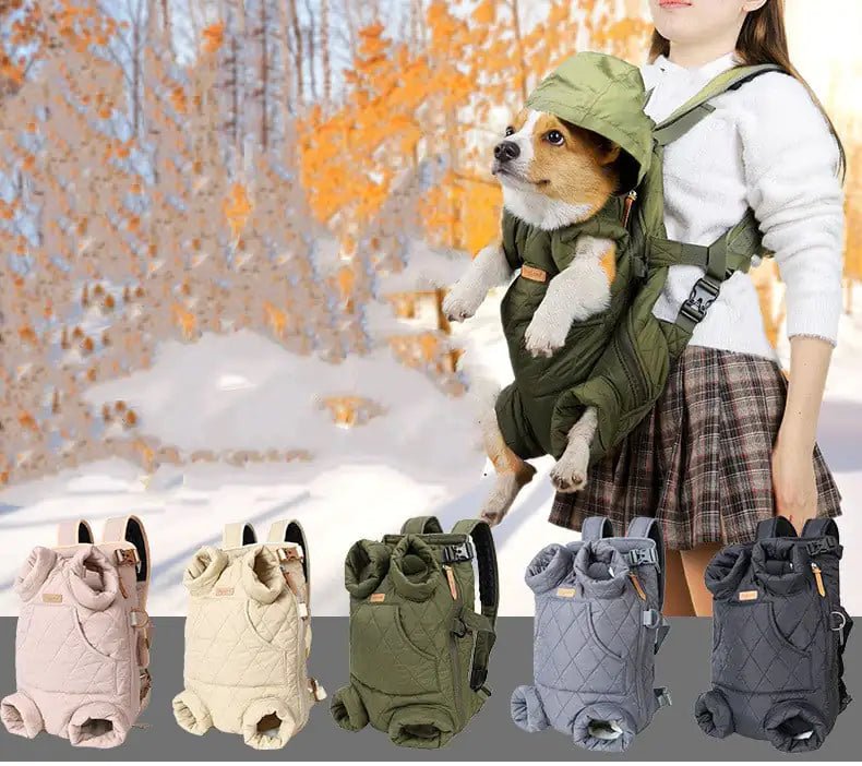 Winter Thickened Portable Pet Chest Backpack - Zupora